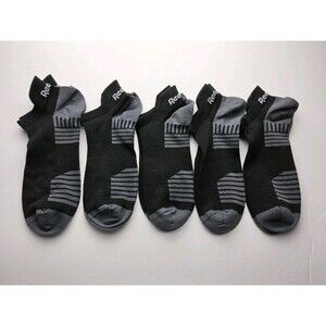 Reebok Men's Lightweight Lot Of 5 Pairs Athletic Ankle Socks One Size